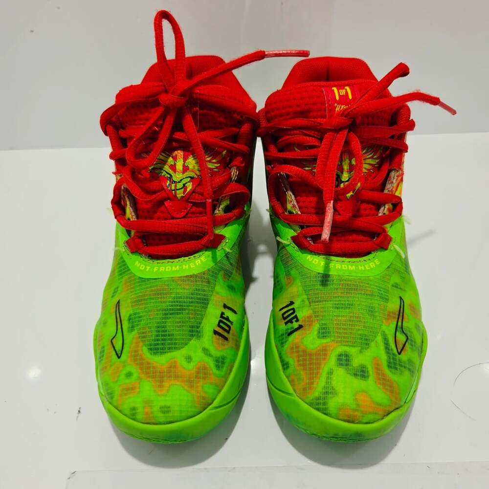 Puma x LaMelo Ball MB.01 Thermal Basketball Shoes Kids Size 2.5C Fluro Green Red